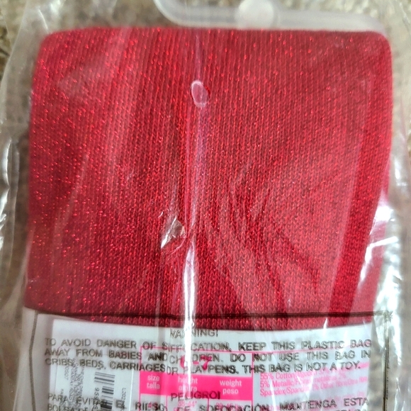 ♥️NWT♥️ GYMBOREE GIRLS RED SPARKLE TIGHTS - Picture 3 of 5